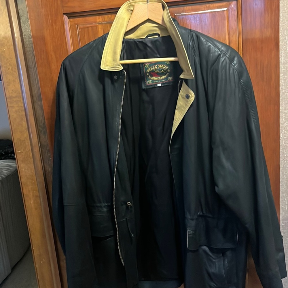 Rare Vintage 90’s Pelle Moda Vera Pelle Genuine Leather Jacket Mens Size 52